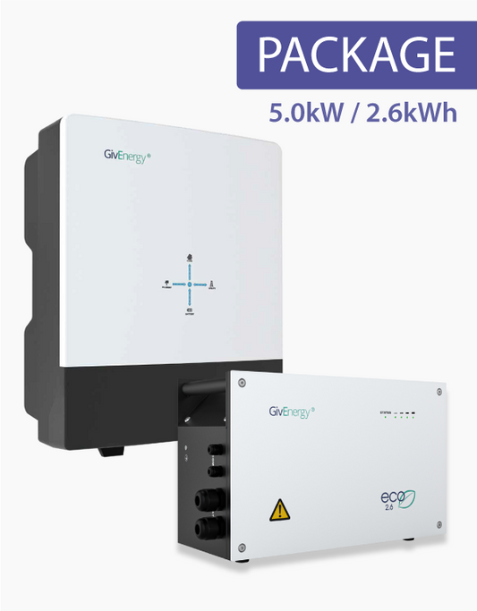 GivEnergy Gen3: híbrido de 5,0 kW con paquete de batería de 2,6 kWh (2,6 kWh)