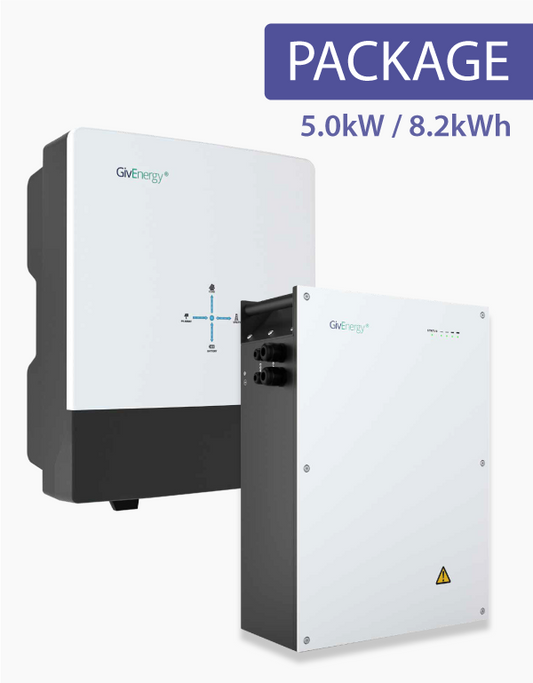 GivEnergy Gen3: híbrido de 5,0 kW con paquete de batería de 8,2 kWh (8,2 kWh)