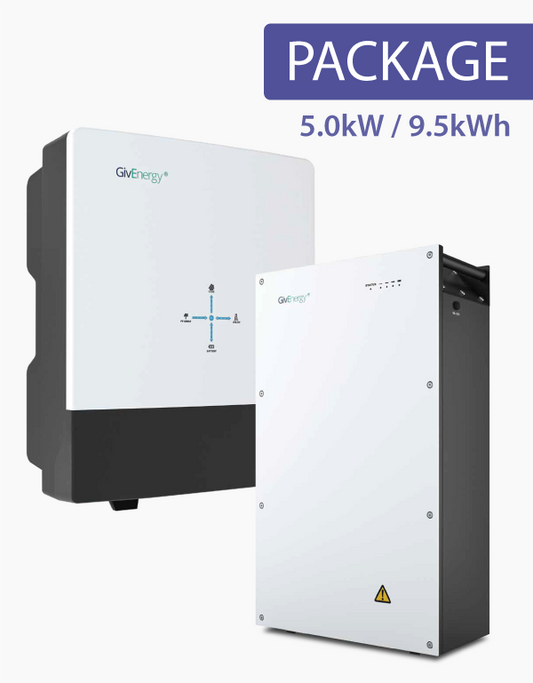 GivEnergy Gen3: híbrido de 5,0 kW con paquete de batería de 9,5 kWh (9,5 kWh)