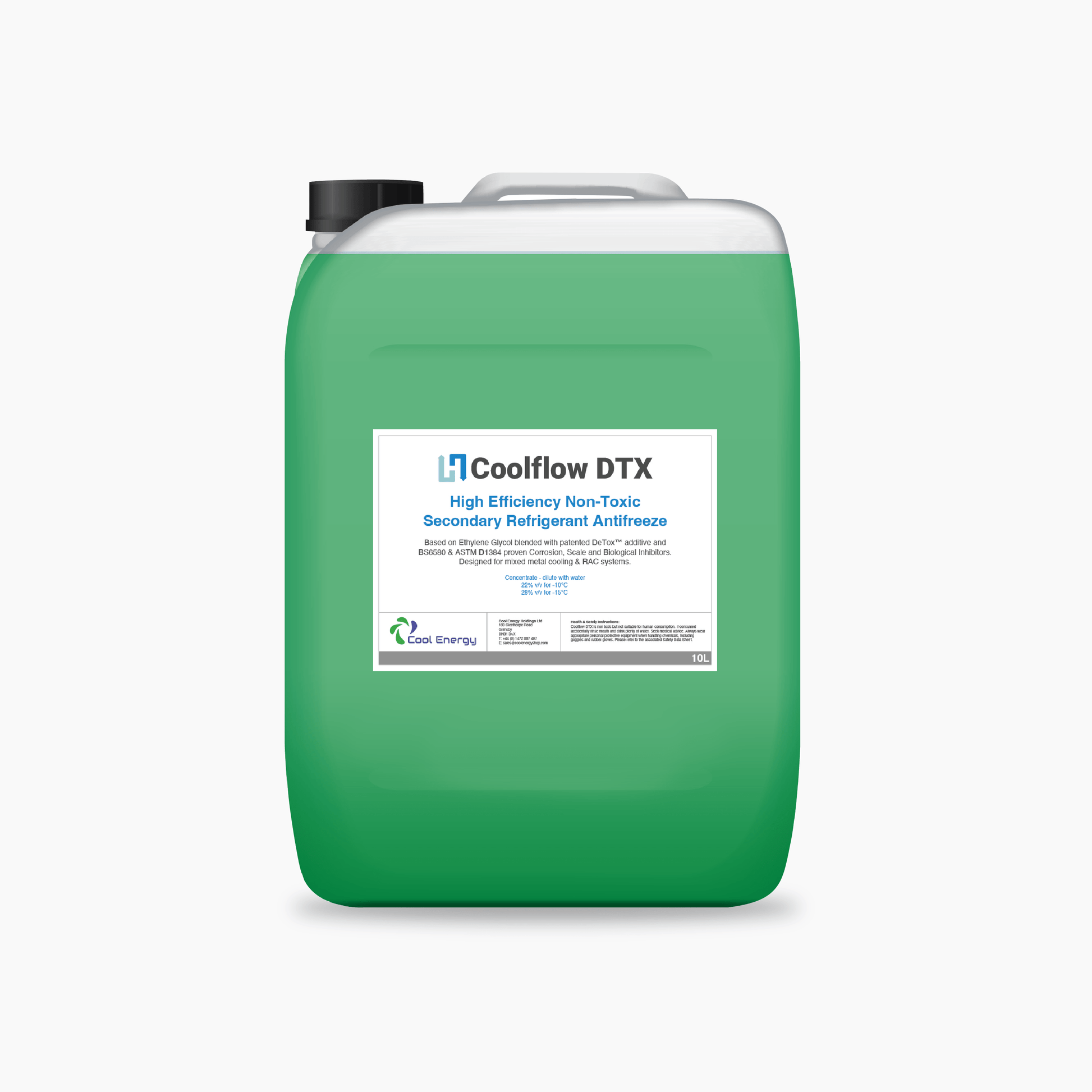 Coolflow 10L DTX Inhibited Glycol Antifreeze and Heat Transfer Fluid